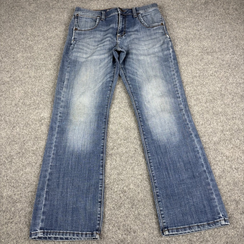 Wrangler Jeans Men's 30x32 (Fits 31x31) Straight Leg Blue Denim Western Cowboy